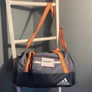 Adidas Men's Duffel Bag in Gray with Orange Straps